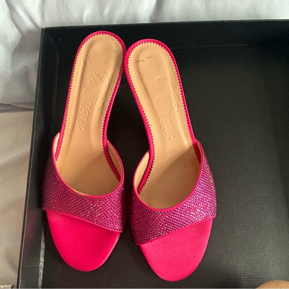 J Crew size 7 Elegant Pink Slide Sandals never worn